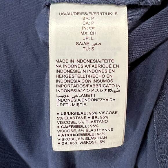 Daily Ritual Tunic T Shirt Womens S Blue Jersey Short Sleeve Casual Tee Coastal - Picture 13 of 16